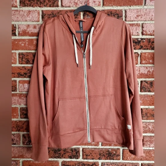 Vuori Women's Rust Colored Zip-Up Hoodie - Picture 1 of 5